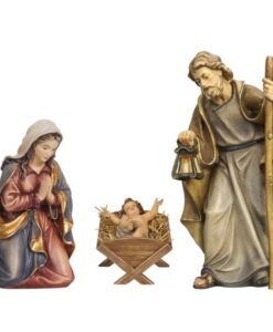 797000H Heilige Familie mit Holzwiege - 4 Teile