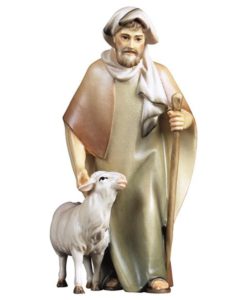 900032 Hirt mit Stock und Schaf