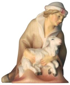 900023 Hirte kniend mit Lamm