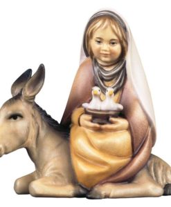 900029 Mädchen mit Tauben auf Esel