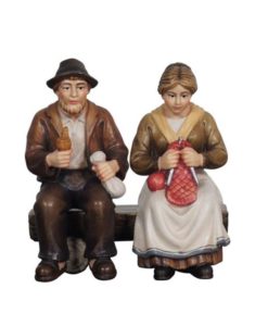 8010901 Oma und Opa auf Bank - 3 Teile